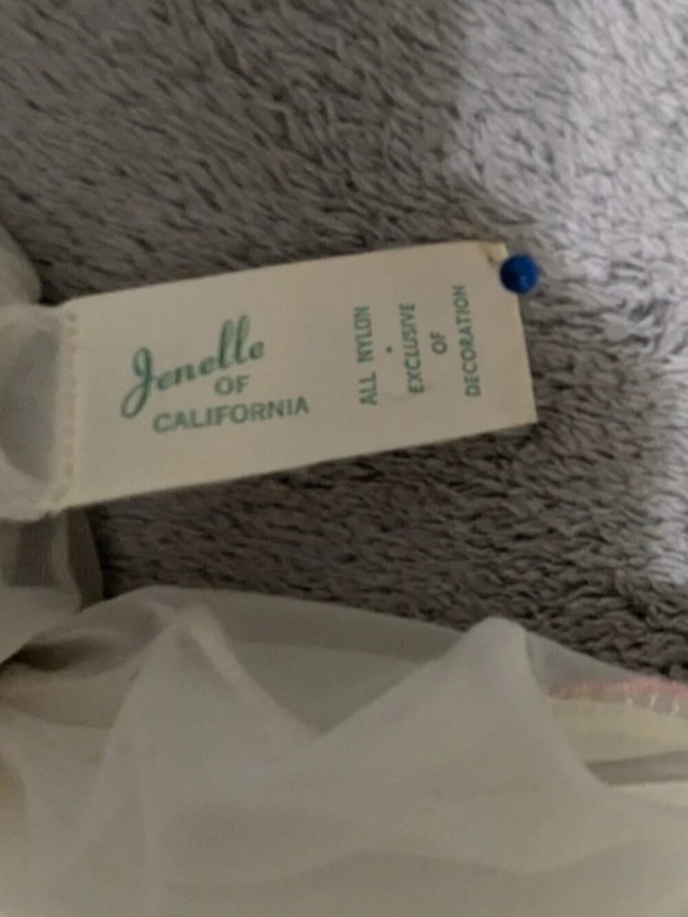 VTG Jenelle CA Peignoir Set Gown Negligee Robe Bride White OffWhite USA Embroidy - Picture 14 of 15